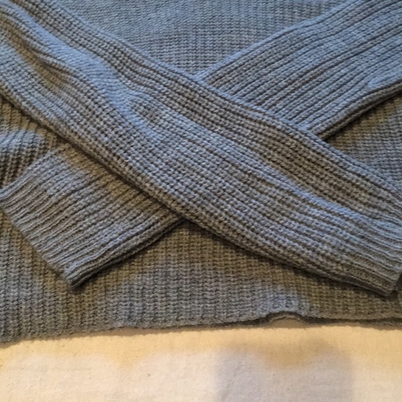 Cloud Chaser XS gray grey solid sweater with side ties -EUC - Picture 6 of 8